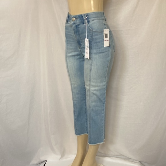 CITY BLUES Eco-Friendly Denim Women Tummy Control Size 6/28 Cropped Raw Hem NWT - Picture 4 of 8